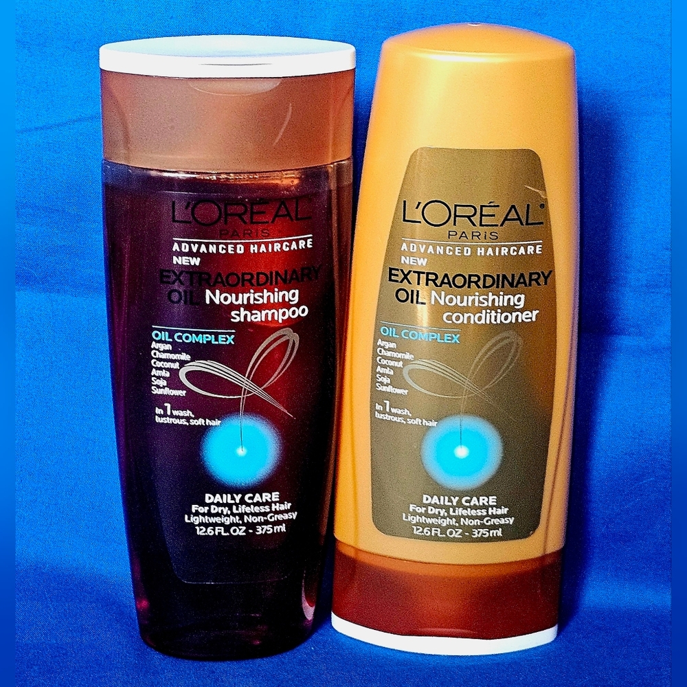 2 L'Oréal Elvive Extraordinary Oil Nourishing Shampoo & Conditioner For Dry Hair